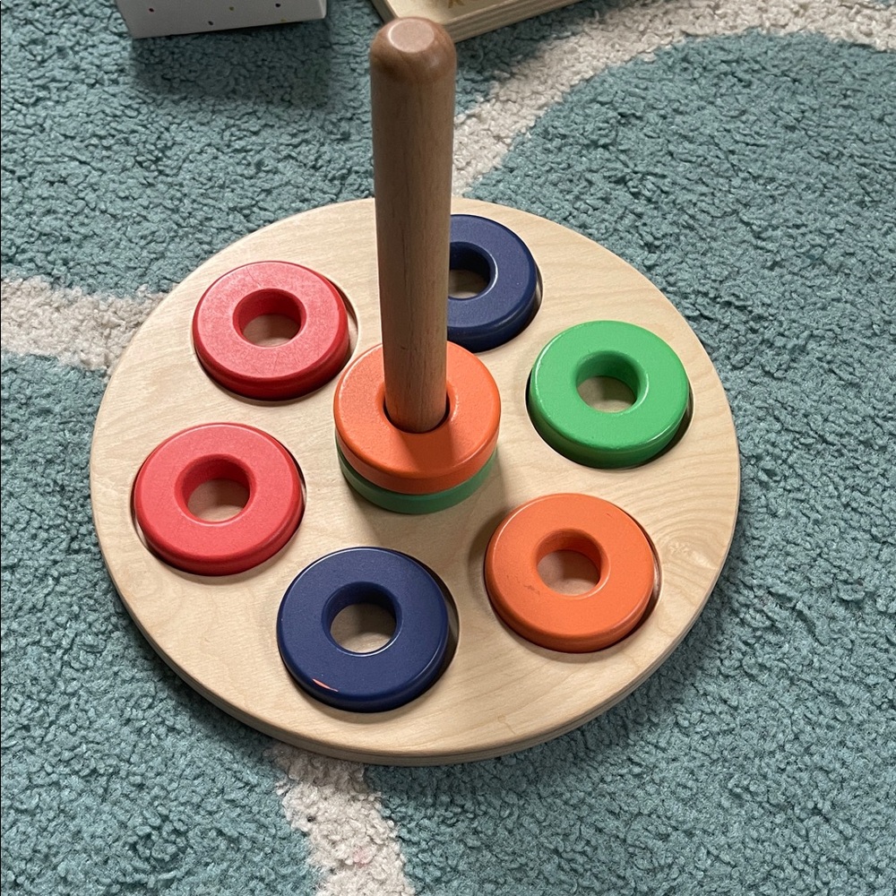 Lovevery Wooden Stacking Ring Toy - Multicolor